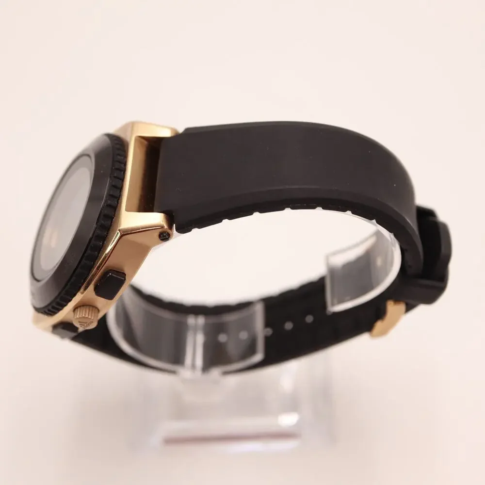 Adidas Sport Mens 42mm Gold Black Tone Digital Watch Running Track w New Battery